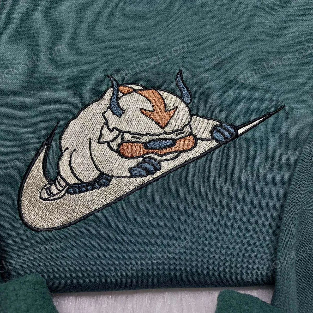 Appa x Nike Embroidered Shirt, Avatar Embroidered Shirt, Cartoon Embroidered Shirt