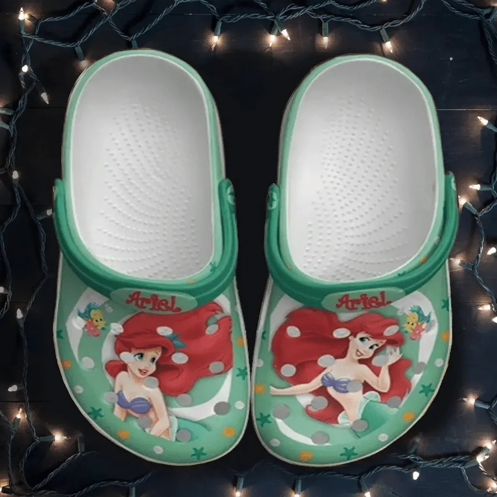 Ariel The Little Mermaid Rubber Crocs Clog