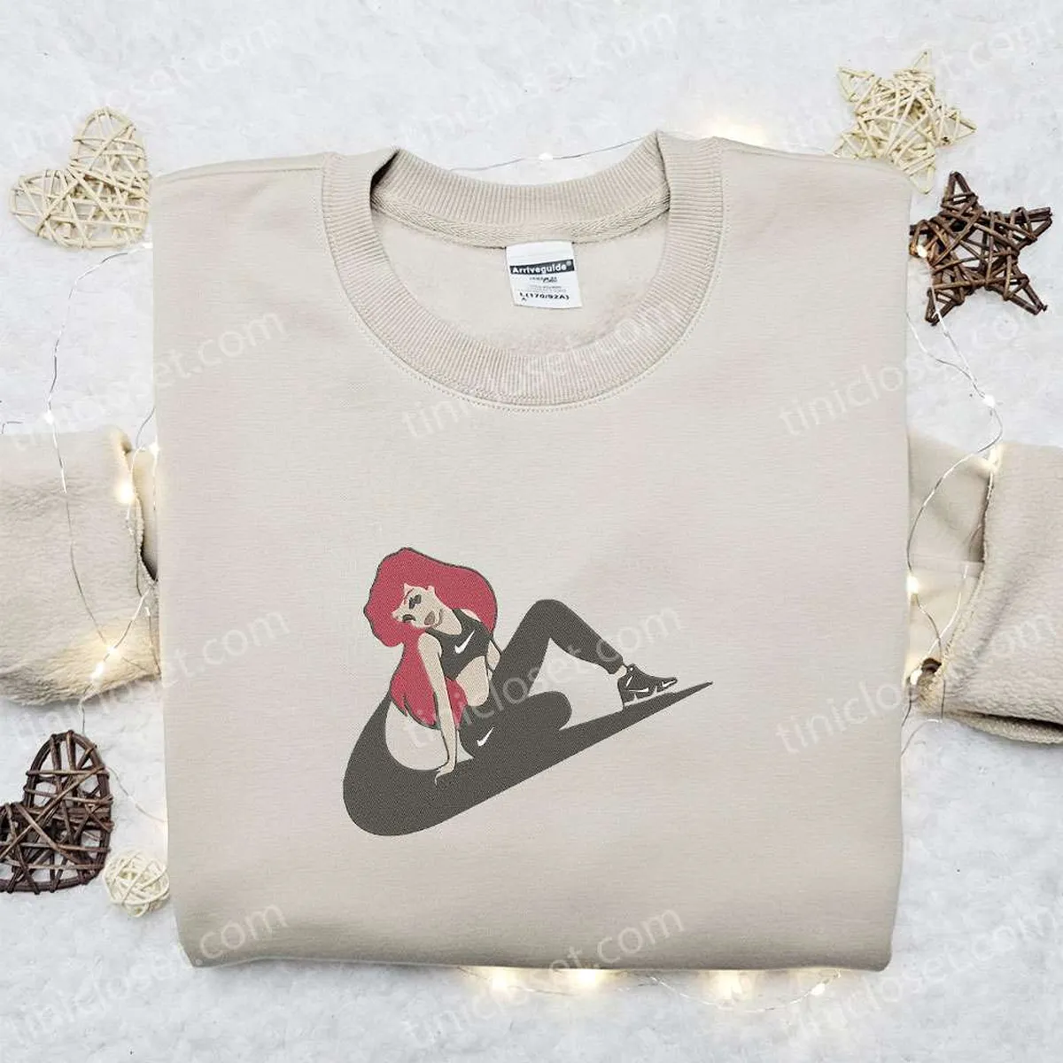 Ariel x Nike Embroidered Sweatshirt, The Little Mermaid Embroidered Shirt, Best Gift Ideas For All Occasions