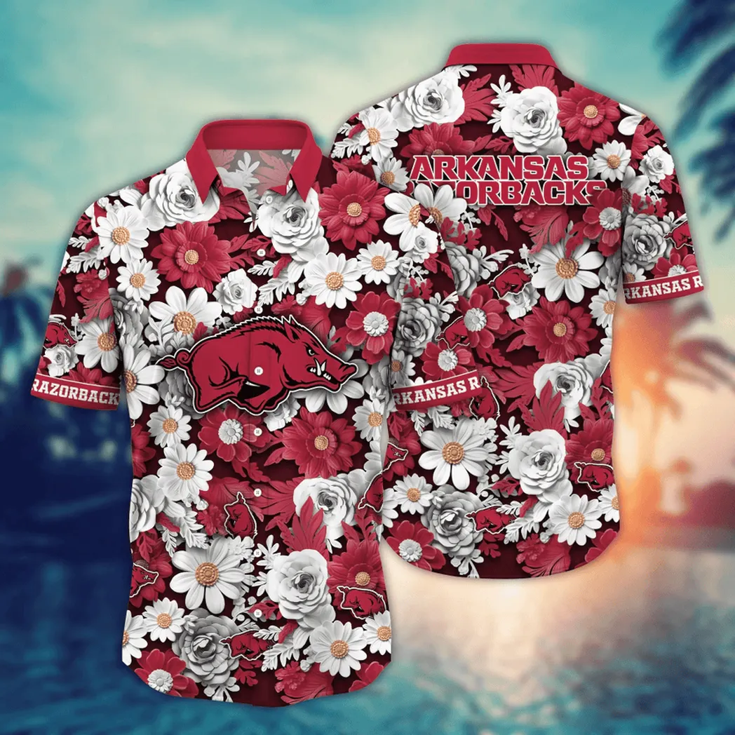 Arkansas Razorbacks NCAA Flower Aloha Hawaiian Shirt, Summer Football Shirts VPHWA2451153871