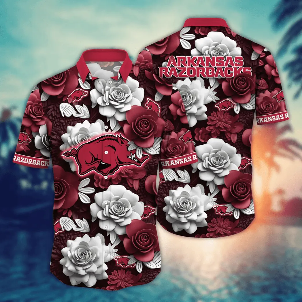 Arkansas Razorbacks NCAA Flower Aloha Hawaiian Shirt, Summer Football Shirts VPHWA2451153946