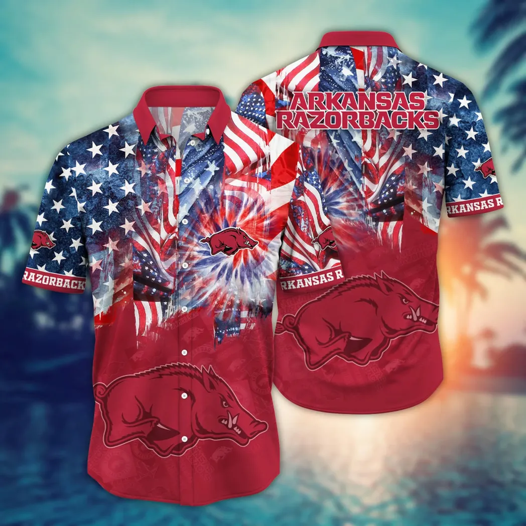 Arkansas Razorbacks NCAA Flower Aloha Hawaiian Shirt, Summer Football Shirts VPHWA2451154094