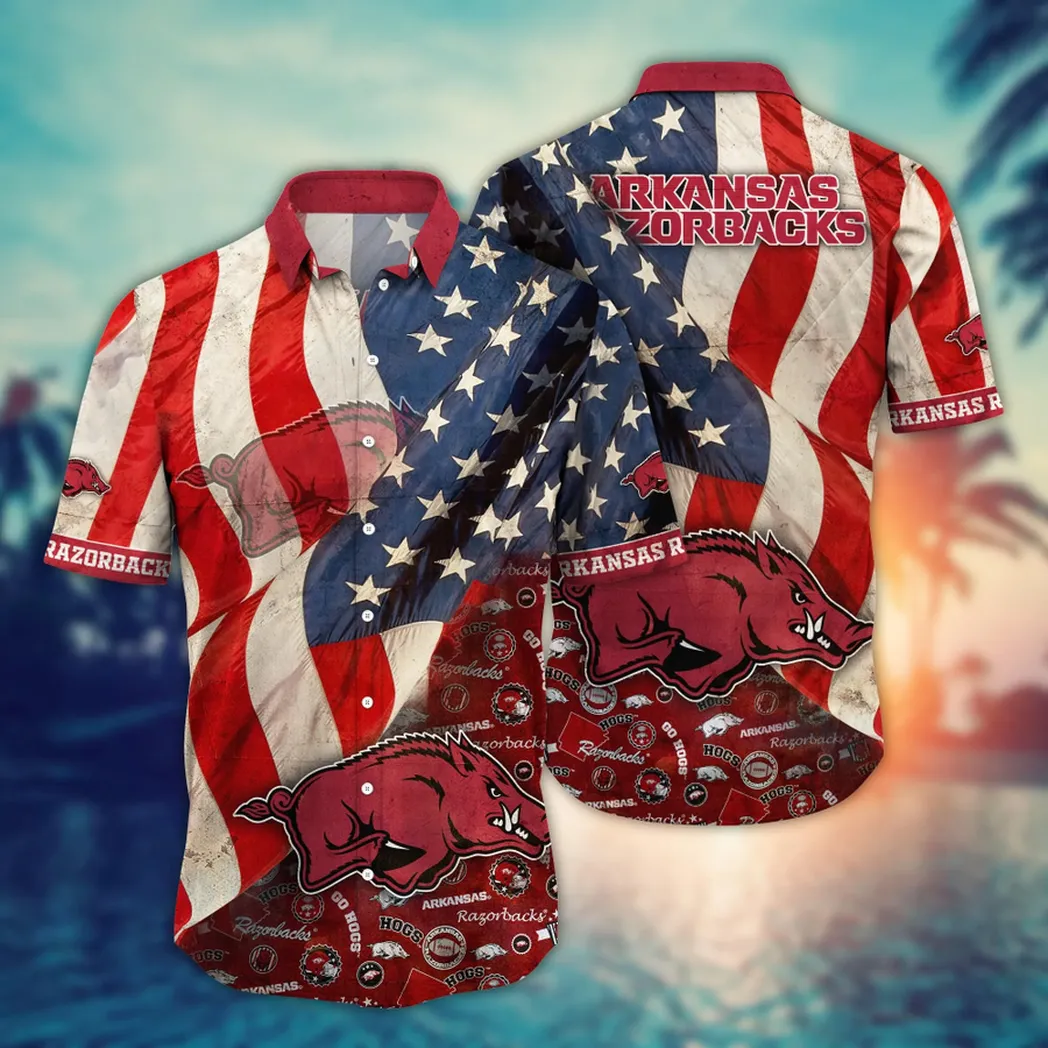 Arkansas Razorbacks NCAA Flower Aloha Hawaiian Shirt, Summer Football Shirts VPHWA2451154145