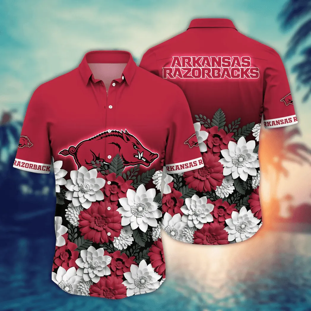 Arkansas Razorbacks NCAA Flower Aloha Hawaiian Shirt, Summer Football Shirts VPHWA2451155118