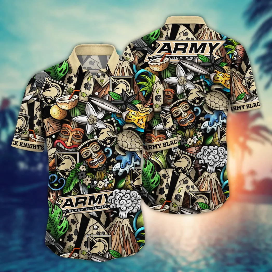 Army Black Knights NCAA Flower Aloha Hawaiian Shirt, Custom Summer Football Shirts VPHWA2451154279