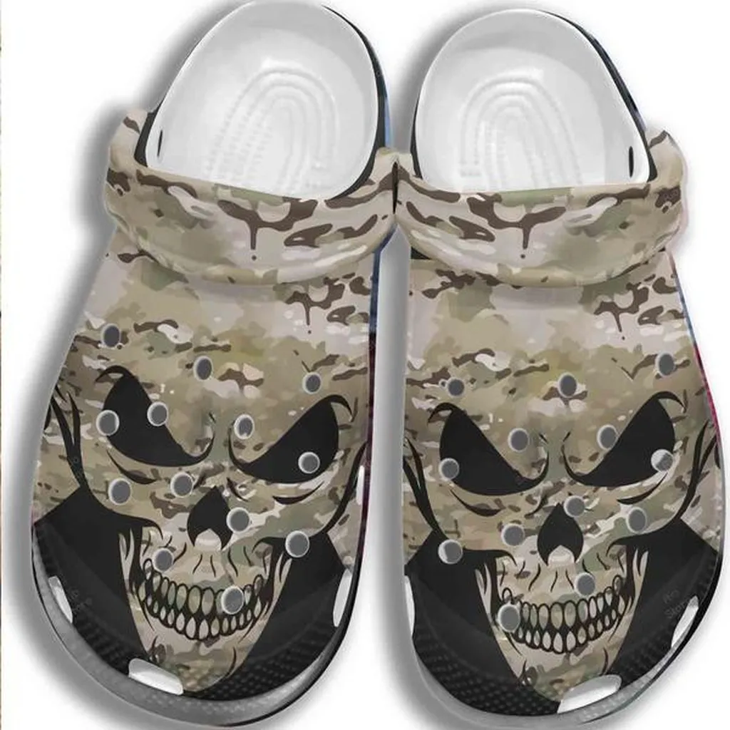 Army Skull Crocs Clog