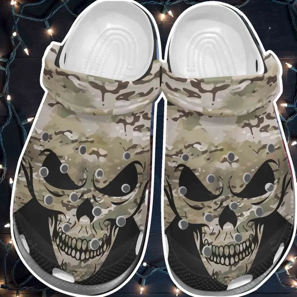 Army Skull Tattoo Crocs