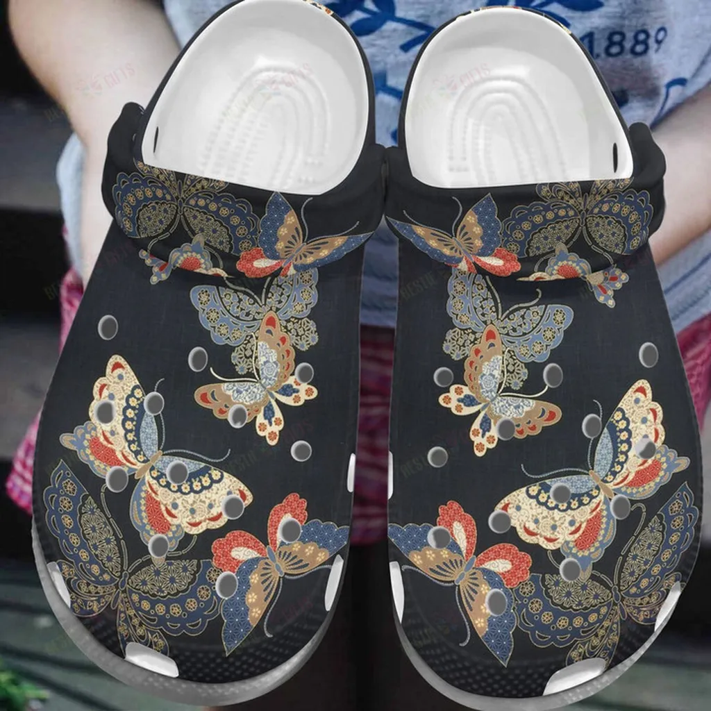 Art Butterfly Crocs Classic Clogs