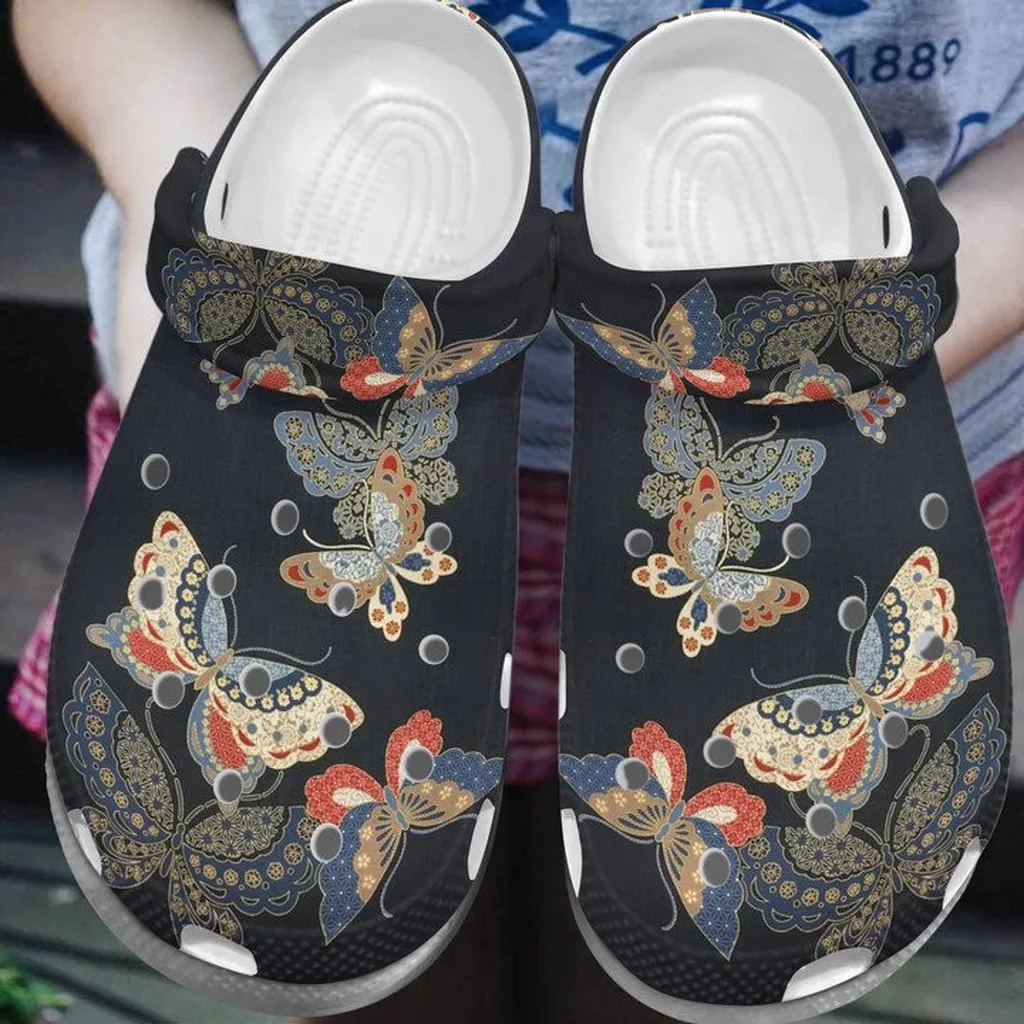 Art Butterfly Custom Crocs Classic Clogs