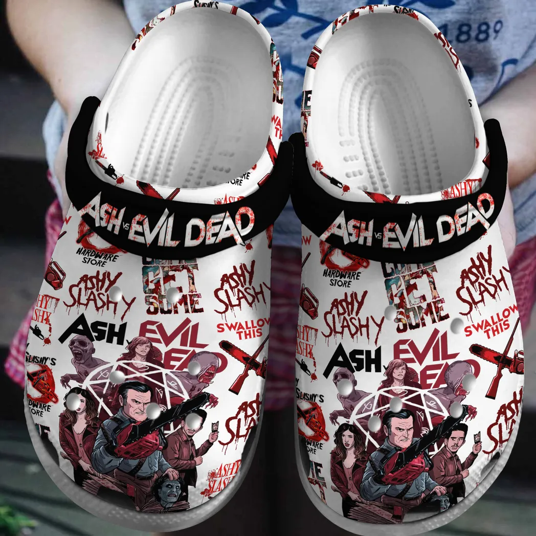 Ash and Evil Dead Movie Crocs Clogs