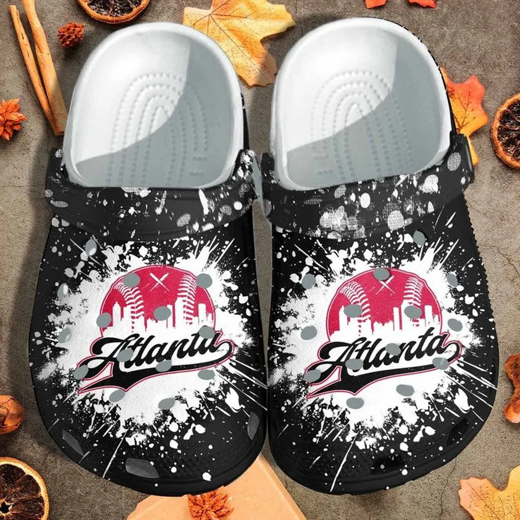 Atlanta Baseball Custom Crocs Classic Clogs