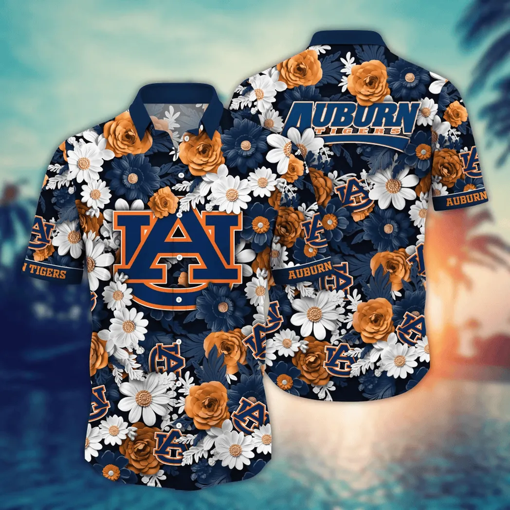 Auburn Tigers NCAA Flower Aloha Hawaiian Shirt, Summer Football Shirts VPHWA2451153863