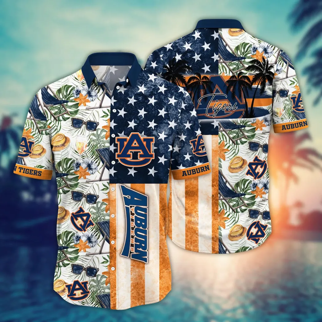 Auburn Tigers NCAA Flower Aloha Hawaiian Shirt, Summer Football Shirts VPHWA2451154251