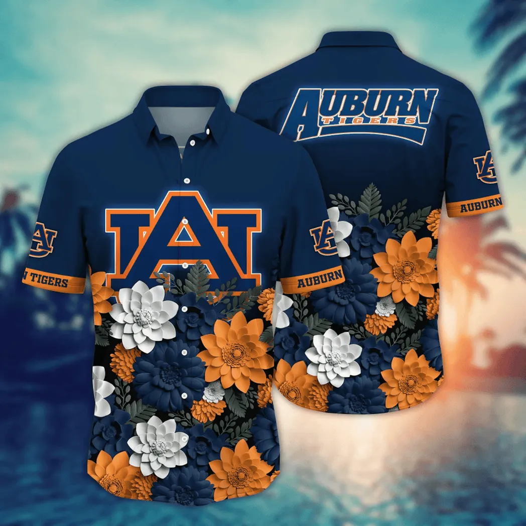 Auburn Tigers NCAA Flower Aloha Hawaiian Shirt, Summer Football Shirts VPHWA2451155097