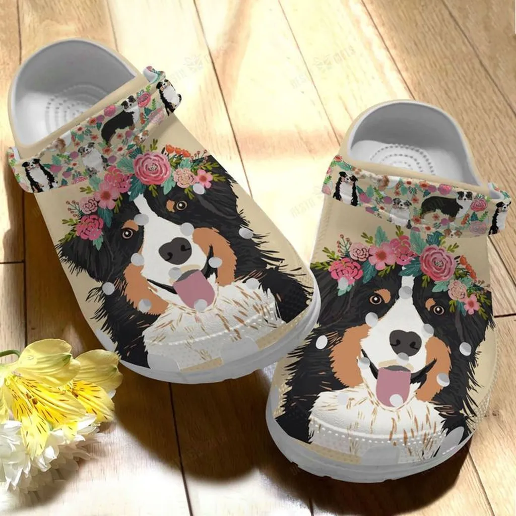 Australian Shepherd Portrait Crocs Classic Clogs