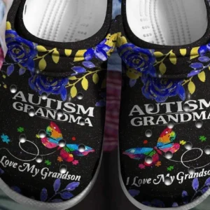 Autism Awareness Crocs Autism Grandma I Love My Grandson Crocband Clog