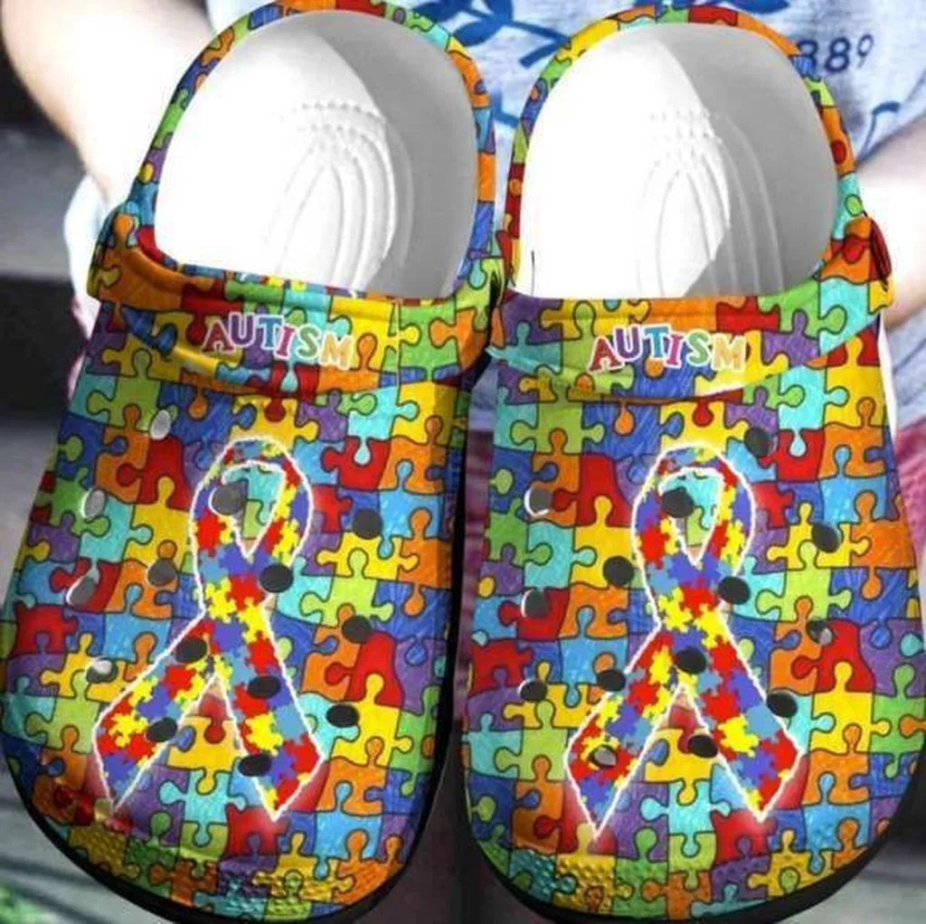 Autism Awareness Crocs Autism Ribbon Crocband Clog