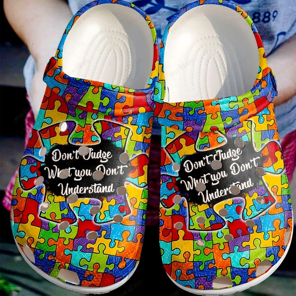 Autism Awareness Crocs Dont Judge What You Dont Understand Crocband Clog