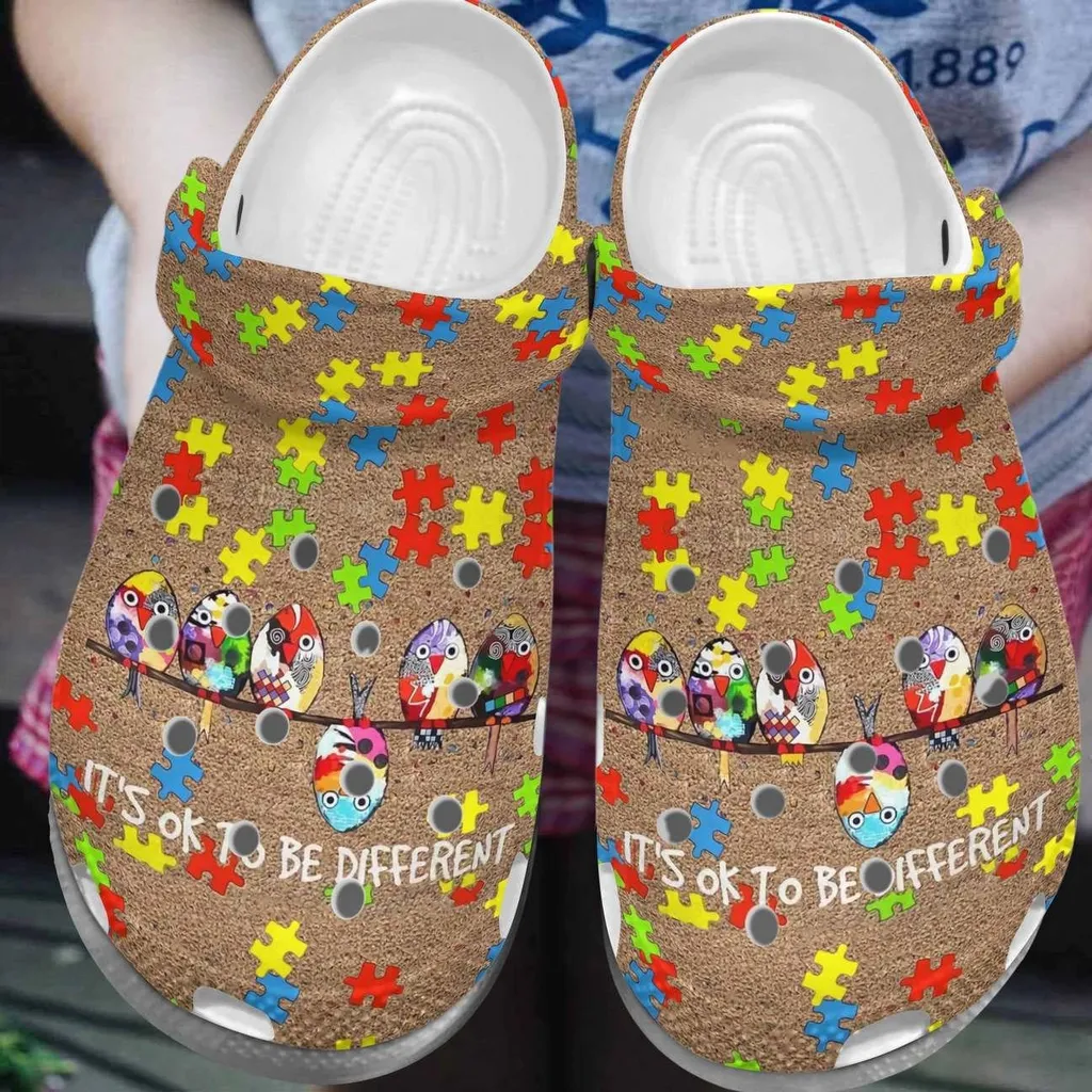 Autism Awareness Crocs It Is Oke To Be Different Crocband Clog