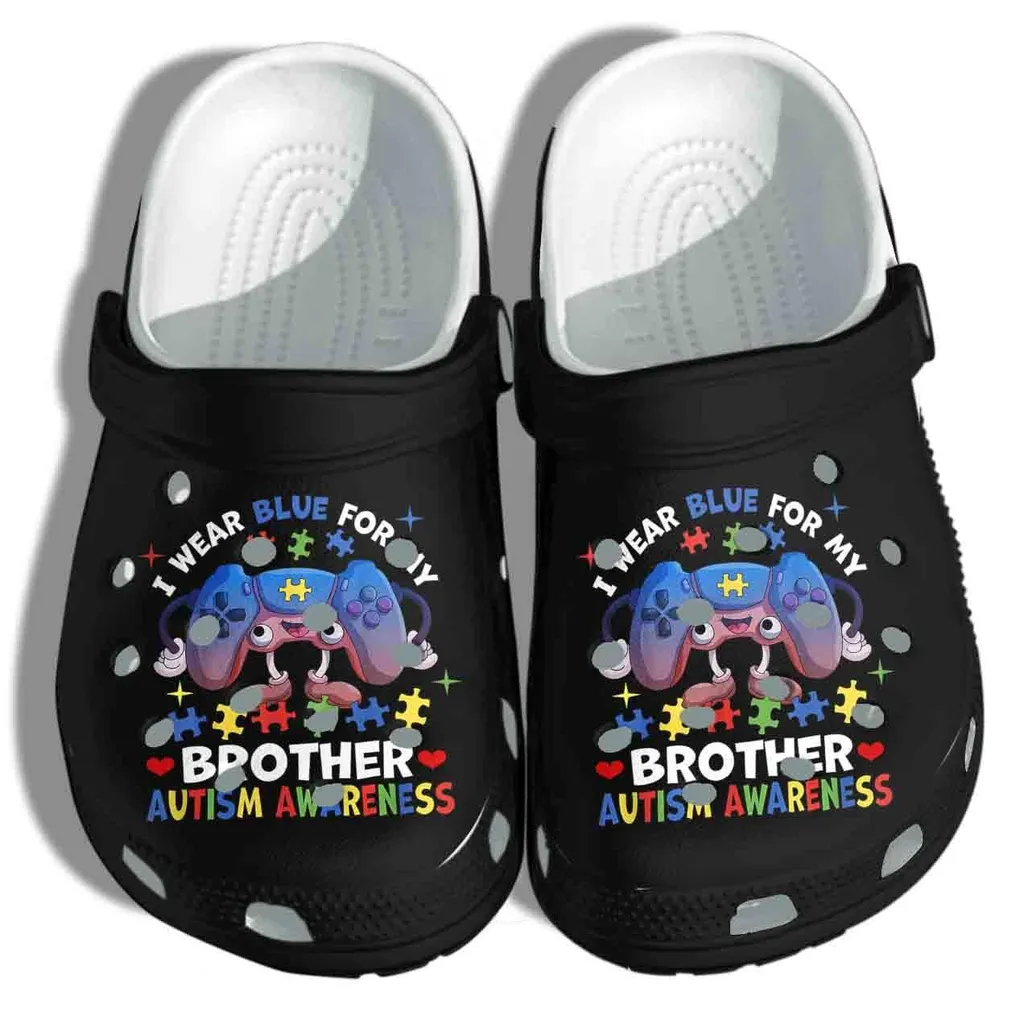 Autism Awareness Crocs Video Game Lover Wear Blue For My Brother Crocband Clog