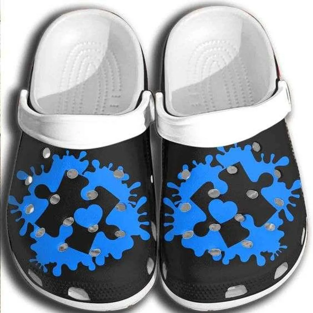 Autism Awareness Day Puzzle Pieces Crocs Crocband Clog