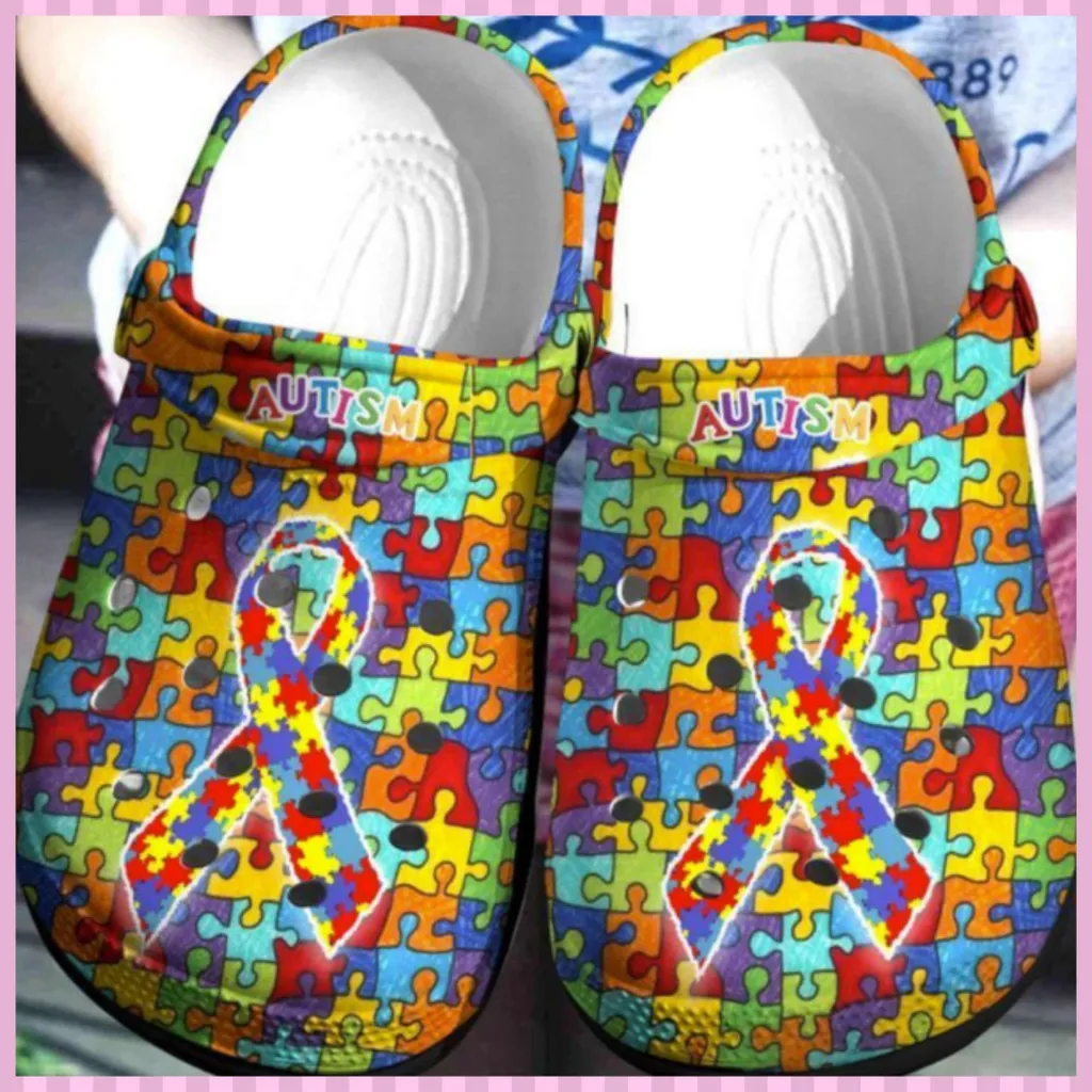 Autism Awareness Rubber Crocs Clog