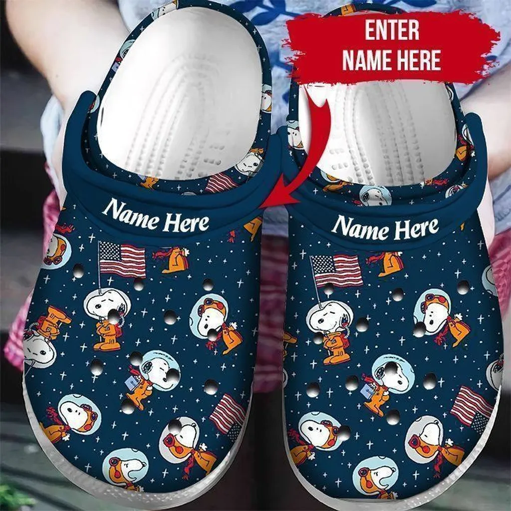 Autism Awareness Snoopy Custom Name Crocs Clog