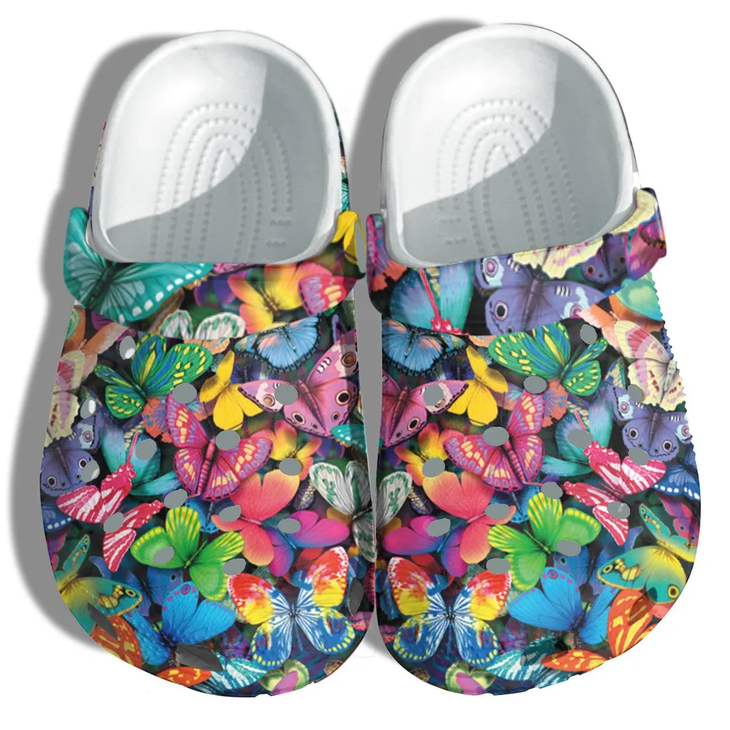 Autism Butterfly Colorful Crocs