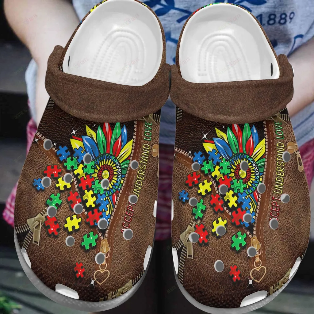 Autism Crocs Classic Clog Autism Flower