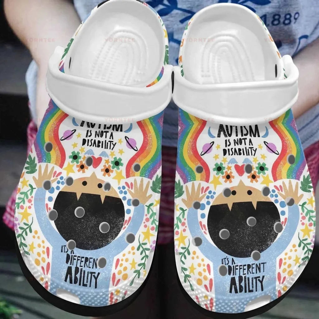 Autism Different Ability Gift For Lover Rubber Crocs Clog