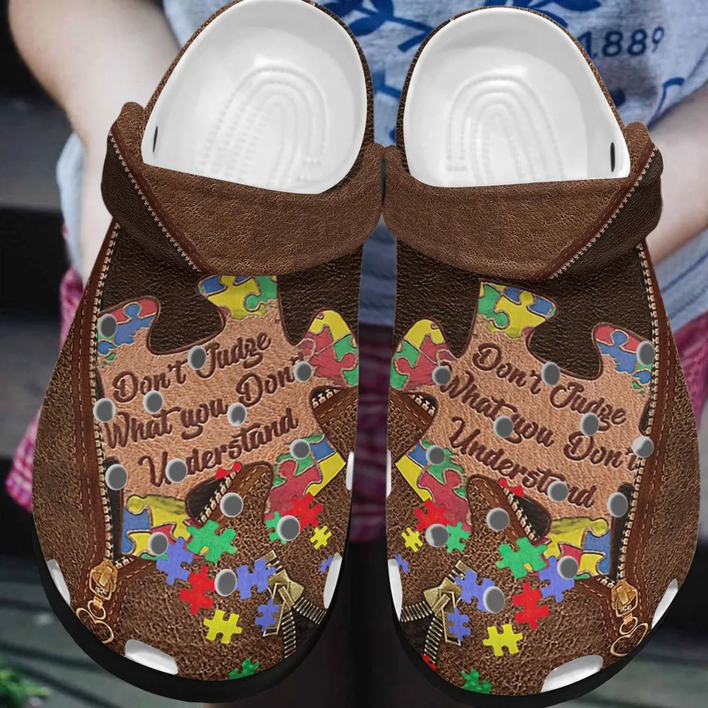 Autism Sympathy Rubber Crocs Clog