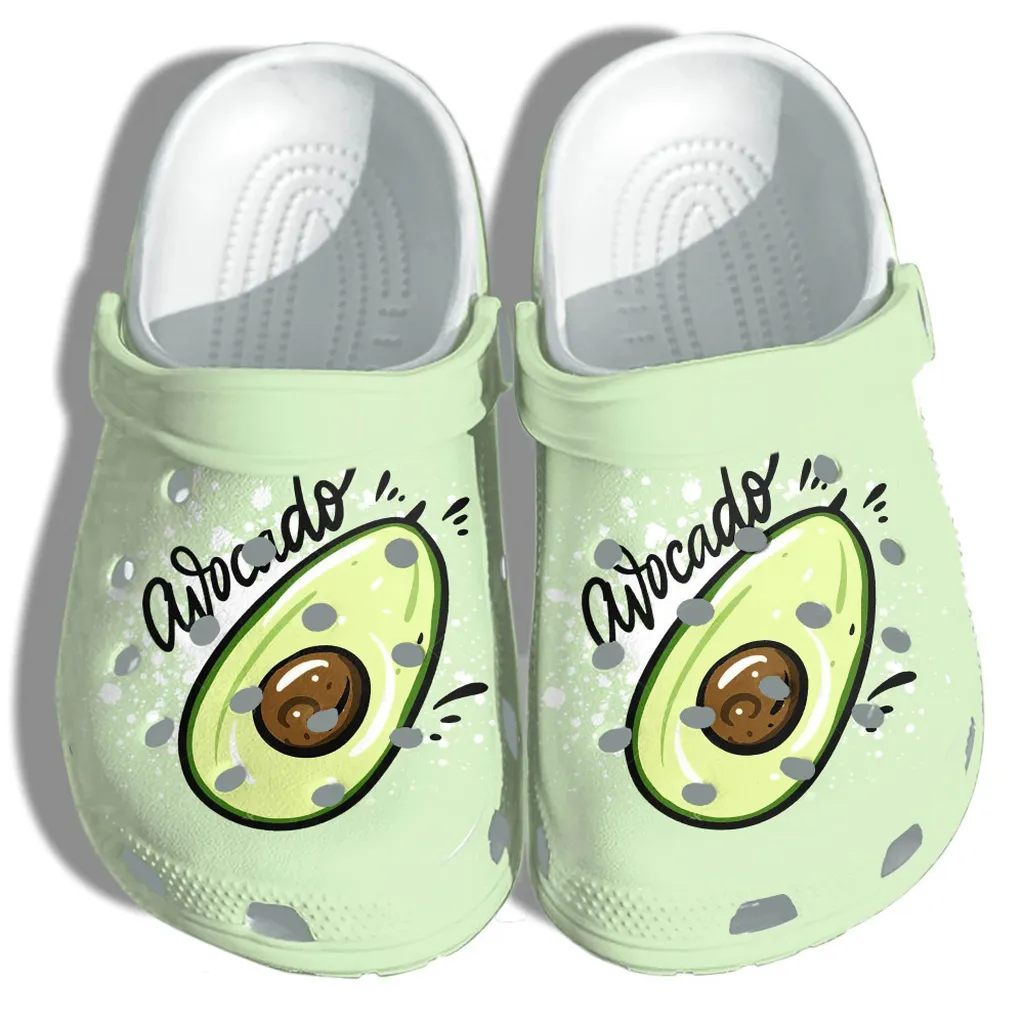 Avocado Cute Funny Gift For Lover Rubber Crocs Clog