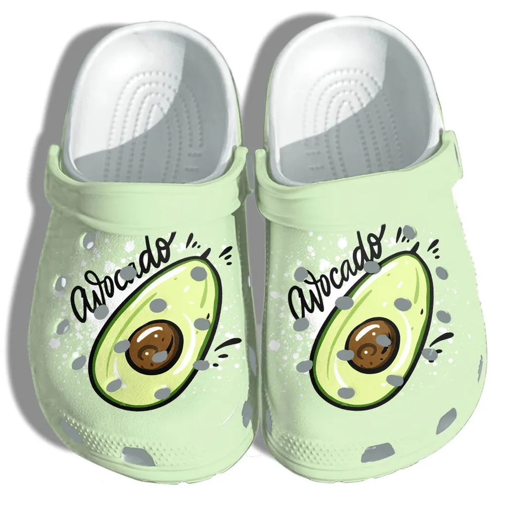 Avocado Cute Funny Rubber Crocs Clog