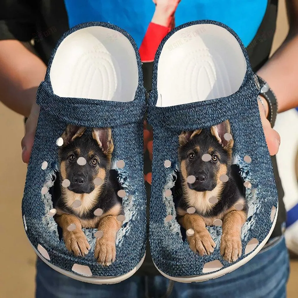 Baby German Shepherd Crocs Classic Clogs