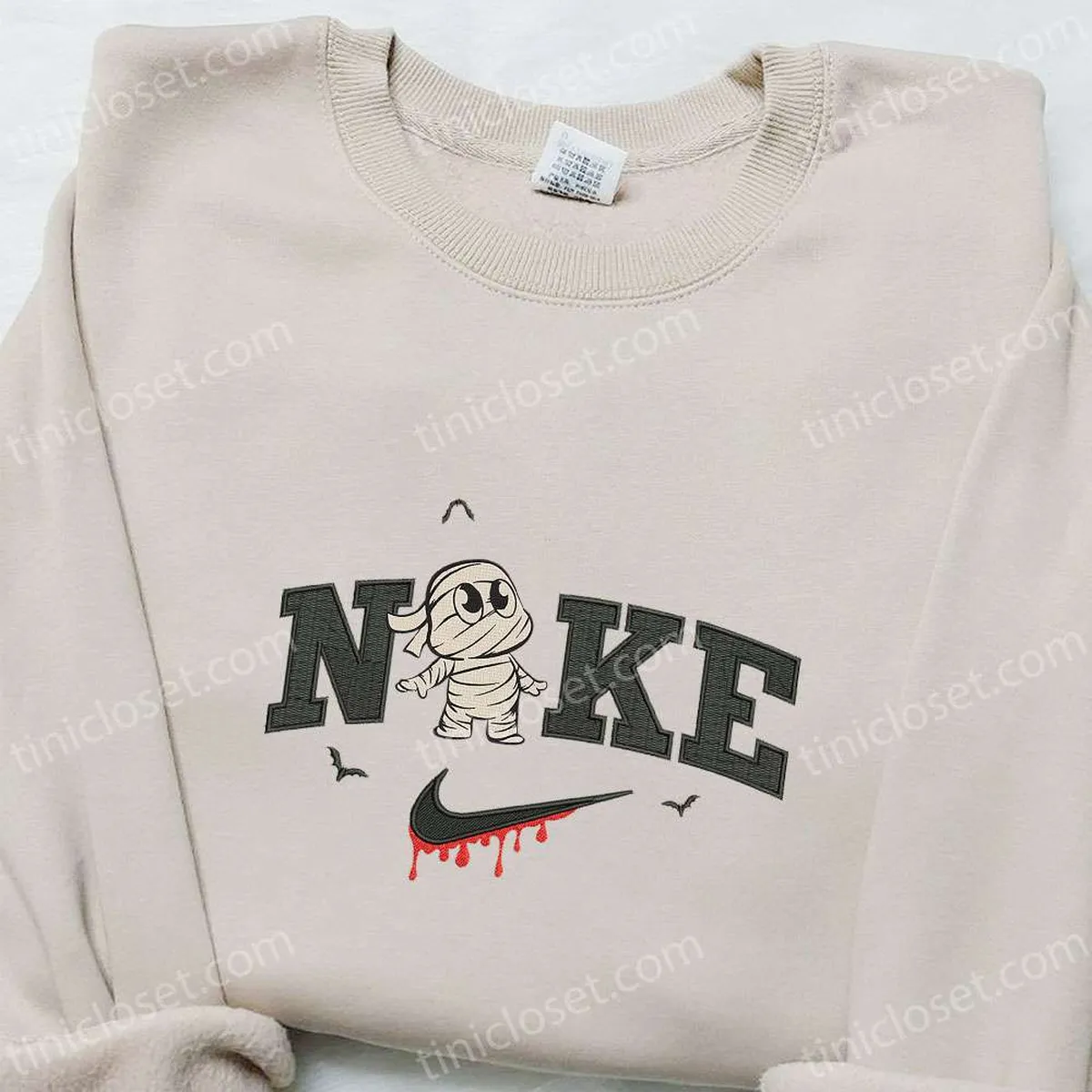 Baby Mummy x Nike Embroidered Sweatshirt, Halloween Embroidered Shirt, Best Halloween Gift Ideas