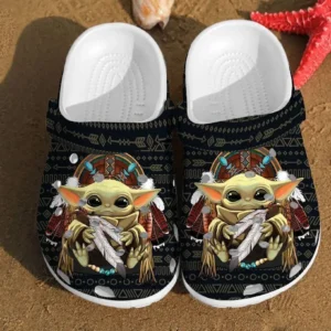 Baby Yoda Native American Unique Gifts For Star Wars Fan Love Independence Us Day Crocs Clog