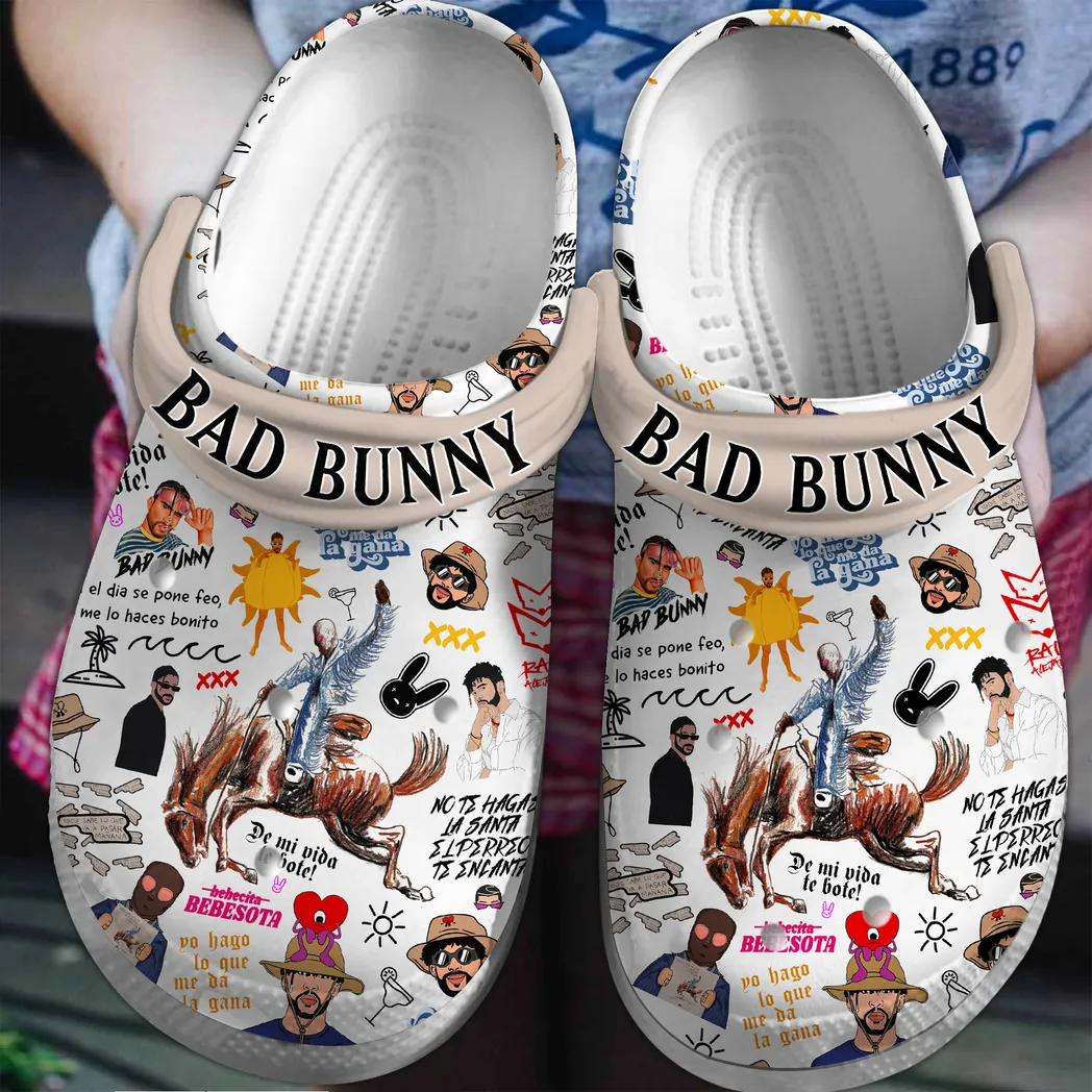 Bad Bunny Music Crocs Clogs