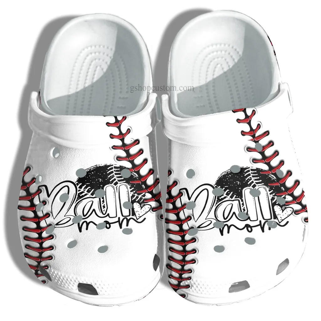 Ball Mom 3D Baseball Line Croc