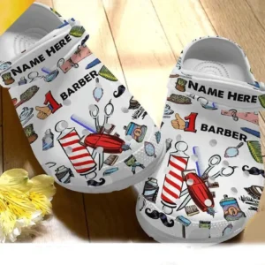 Barber Custom Name Crocs Barber Clog Barber Croband Rubber Crocs Clog