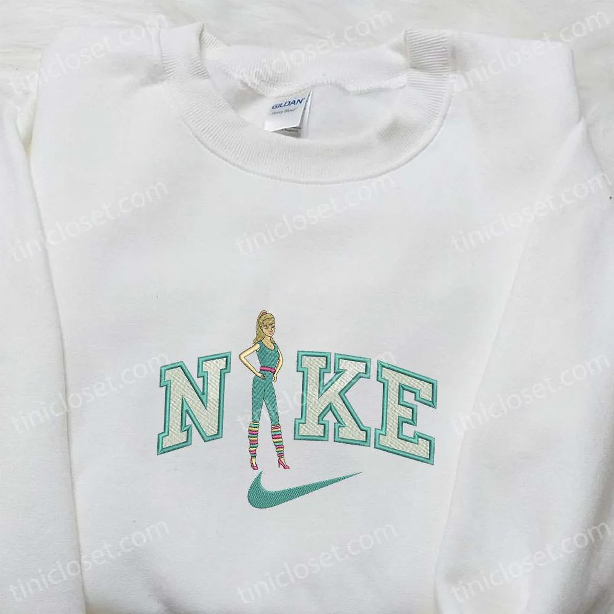 Barbie x Nike Embroidered Sweatshirt, Disney Toy Story Embroidered Hoodie, Cartoon Embroidered Shirt