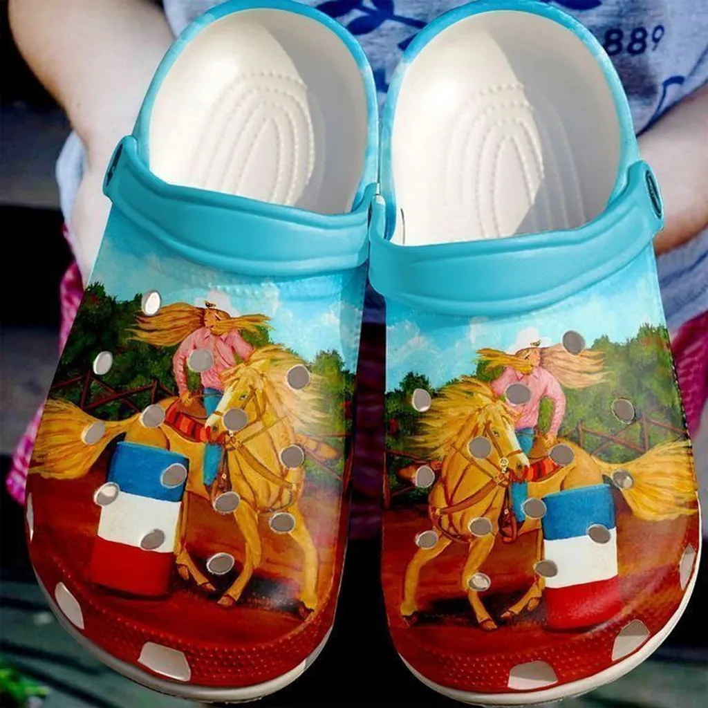 Barrel Racing Girl And Her Horse Crocs Classic Clogs