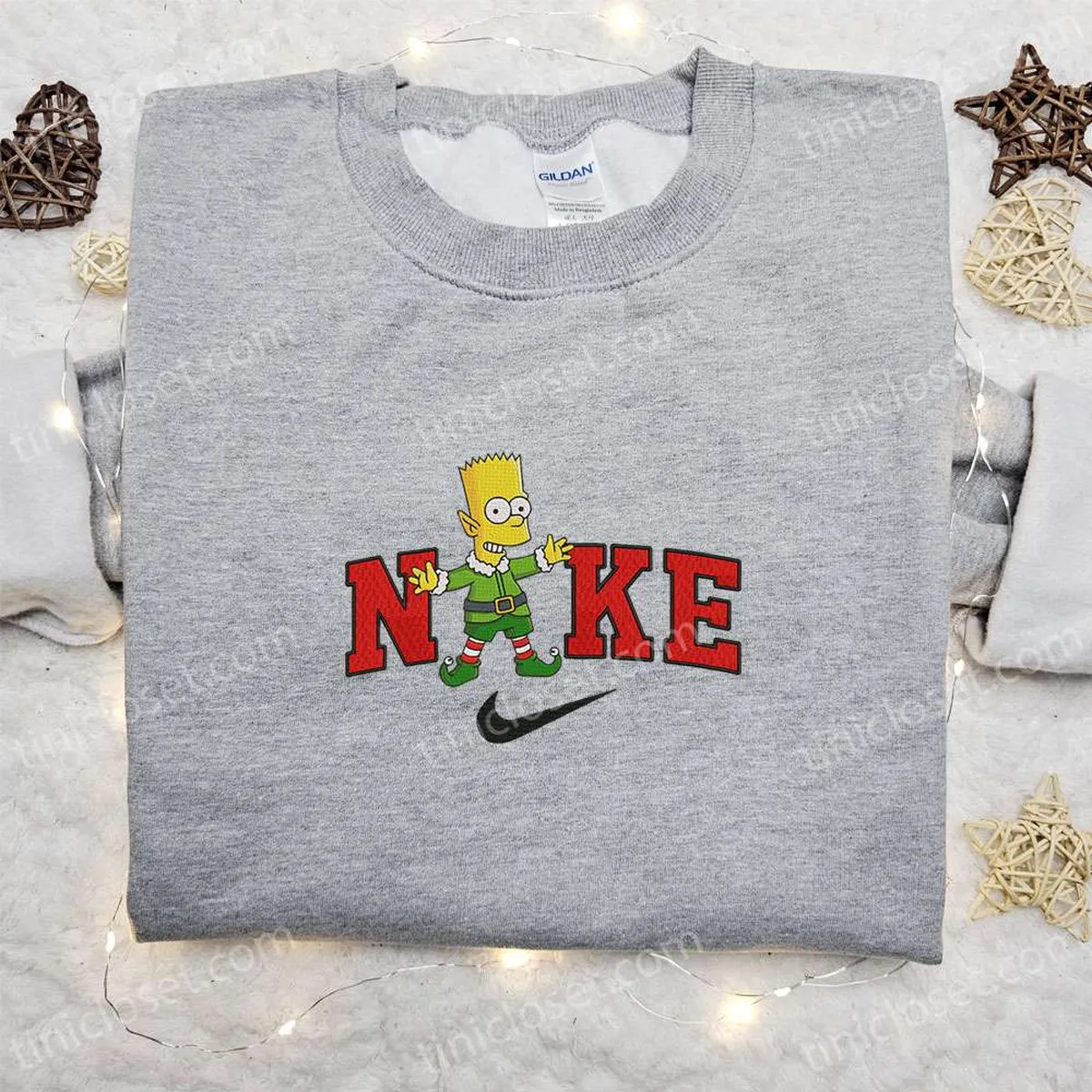 Bart Simpson on Elf x Nike Embroidered Sweatshirt, St. Patrick? Day Embroidered Shirt, Best Gift Ideas for Family