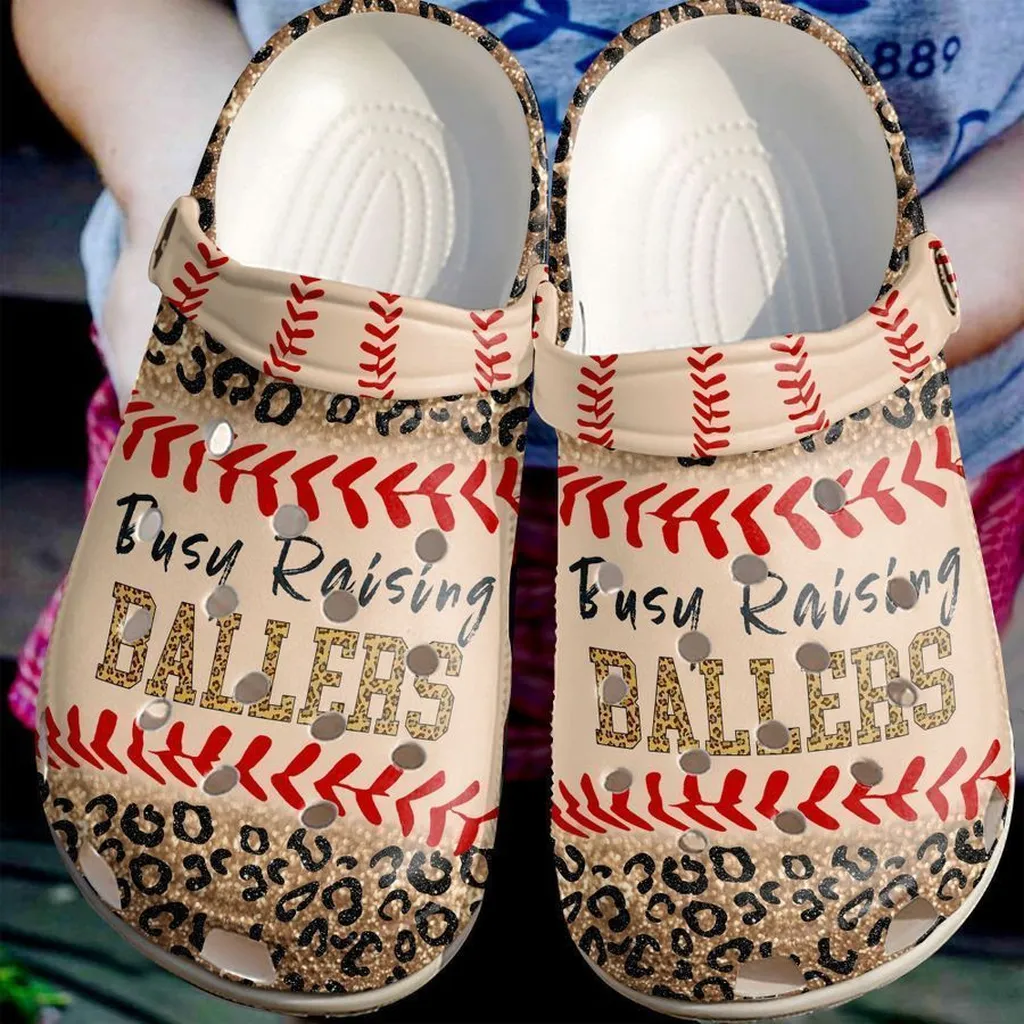 Baseball Busy Raising Ballers Crocs Classic Clogs