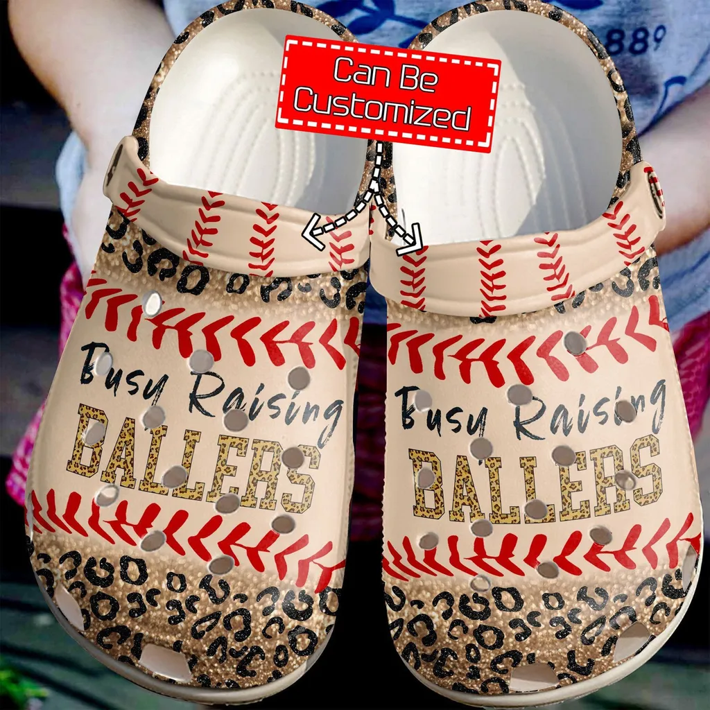 Baseball Busy Raising Ballers Crocs Clog