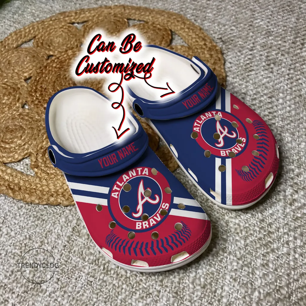 Baseball Crocs ABraves Personalized Baseball Logo Team Clog