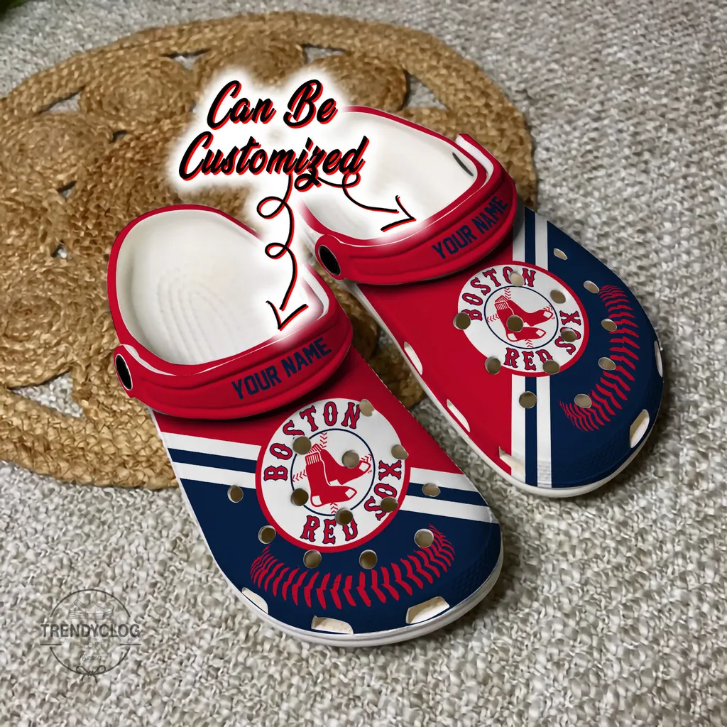 Baseball Crocs BRed Sox Personalized Baseball Logo Team Clog