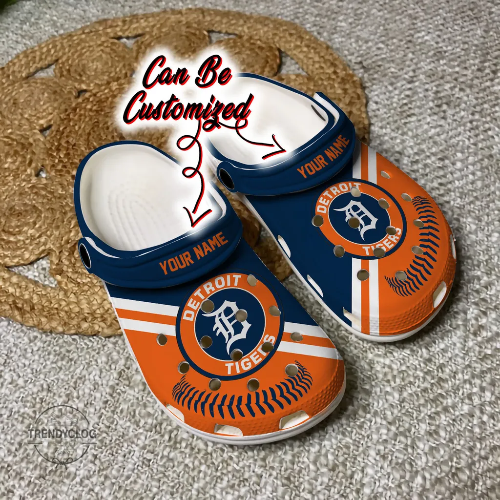 Baseball Crocs DTigers Personalized Baseball Logo Team Clog