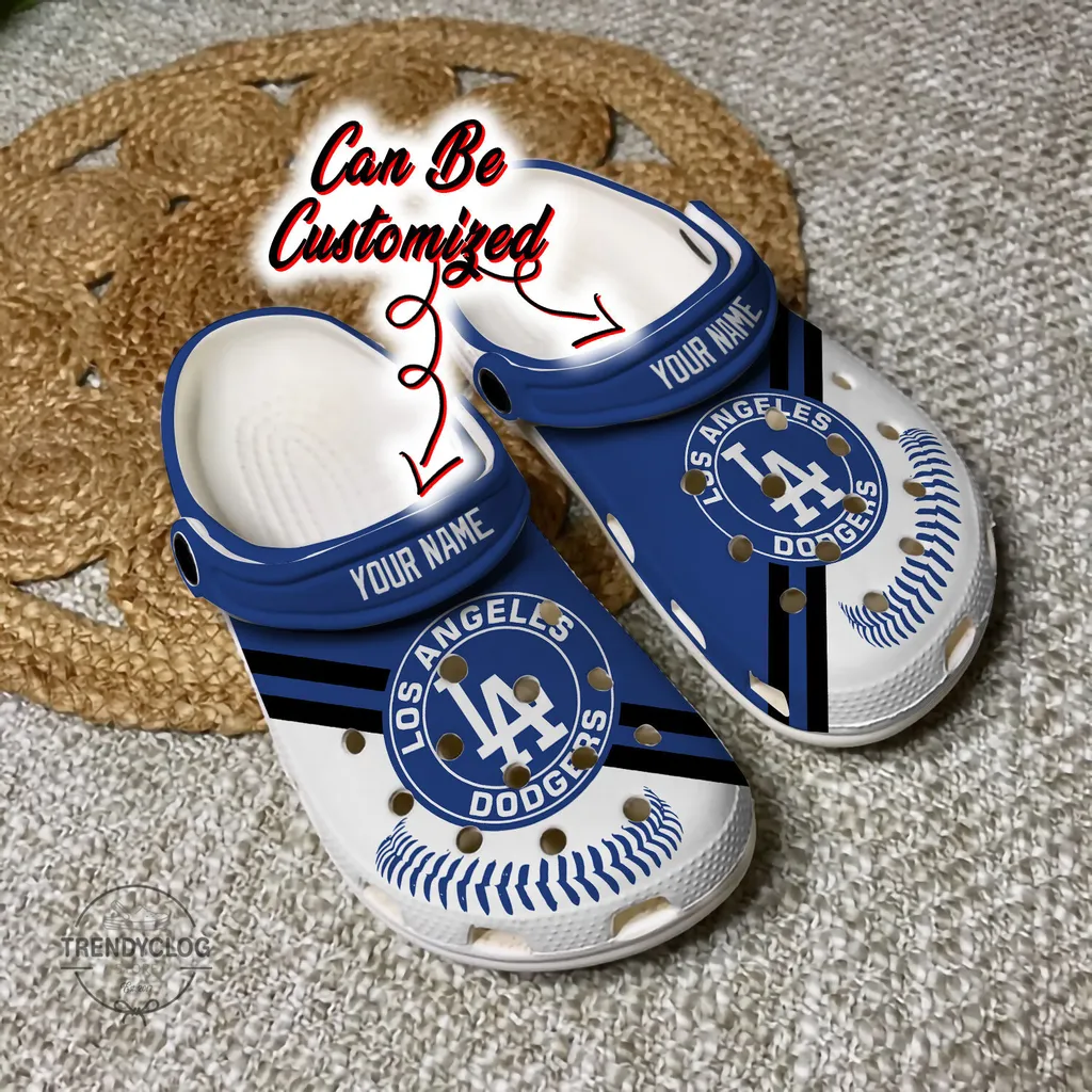 Baseball Crocs LA Dodgers Personalized Baseball Logo Team Clog