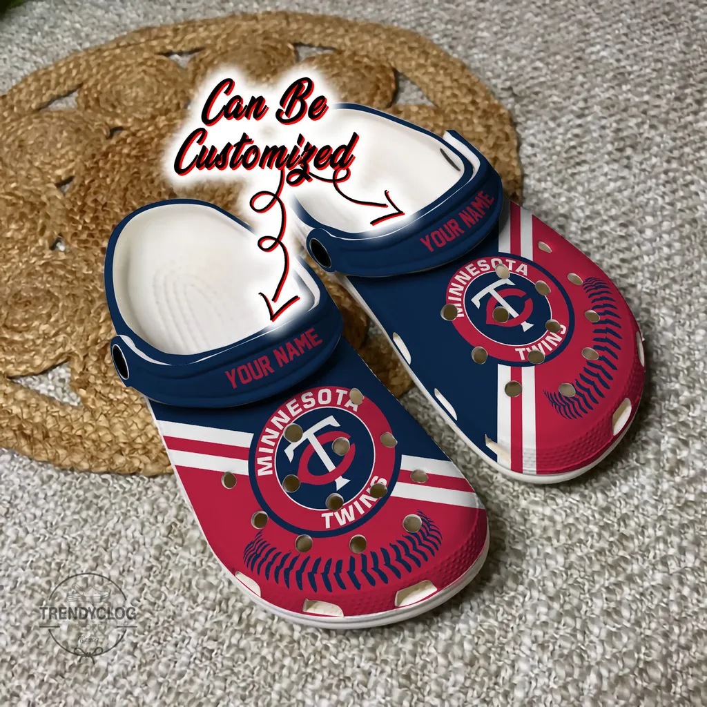 Baseball Crocs MTwins Personalized Baseball Logo Team Clog