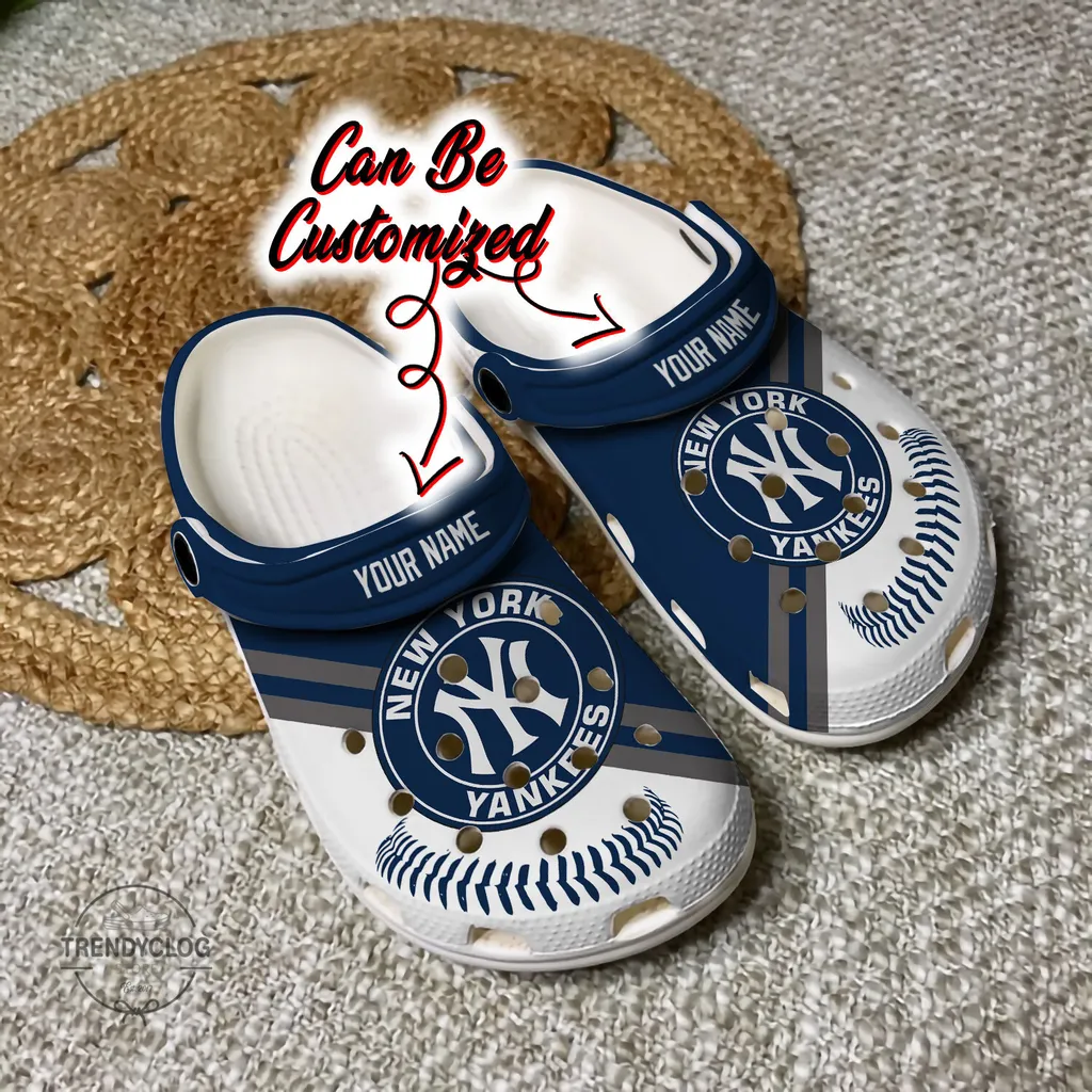 Baseball Crocs NY Yankees Personalized Baseball Logo Team Clog